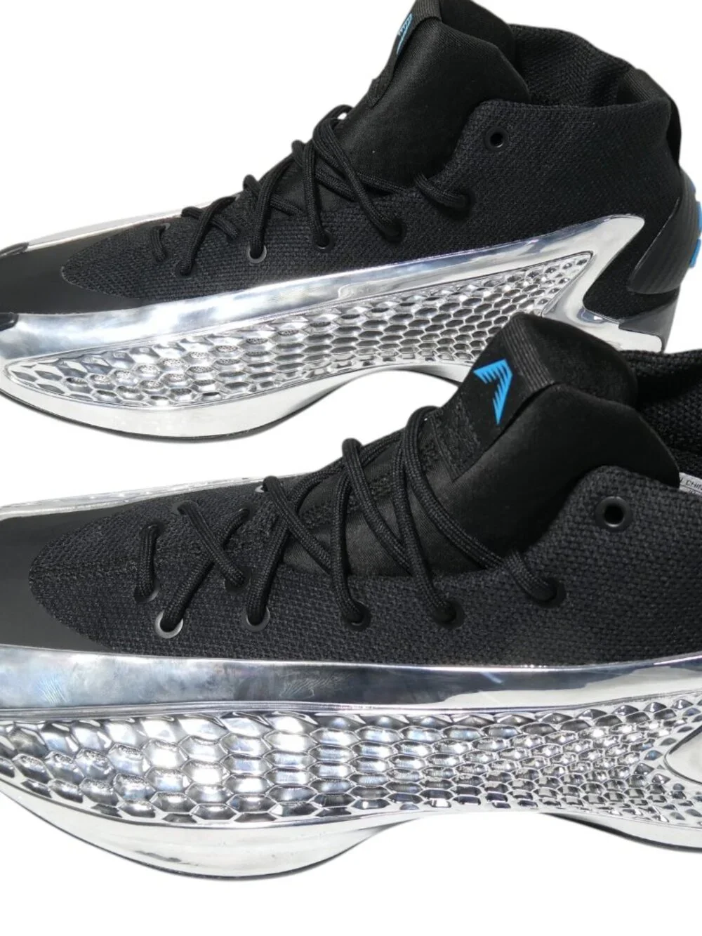 Adidas Anthony Edwards 1 AE1 “Chrome” Black Blue 9.5 Men /‎ 10.5 Women JI0424